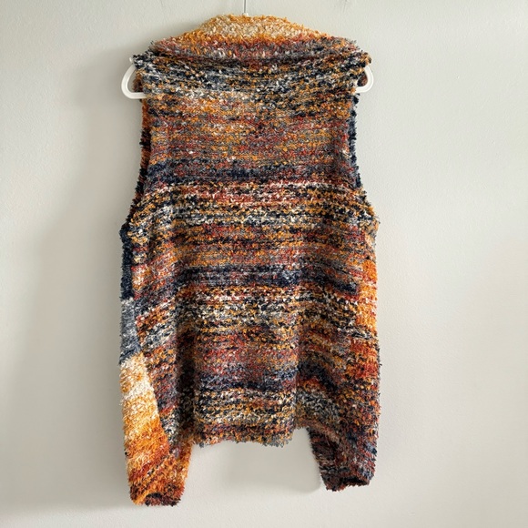 Pilcro Spacedye Sweater Vest Size XS In Orange Motif - Picture 11 of 14